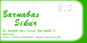 barnabas sikur business card
